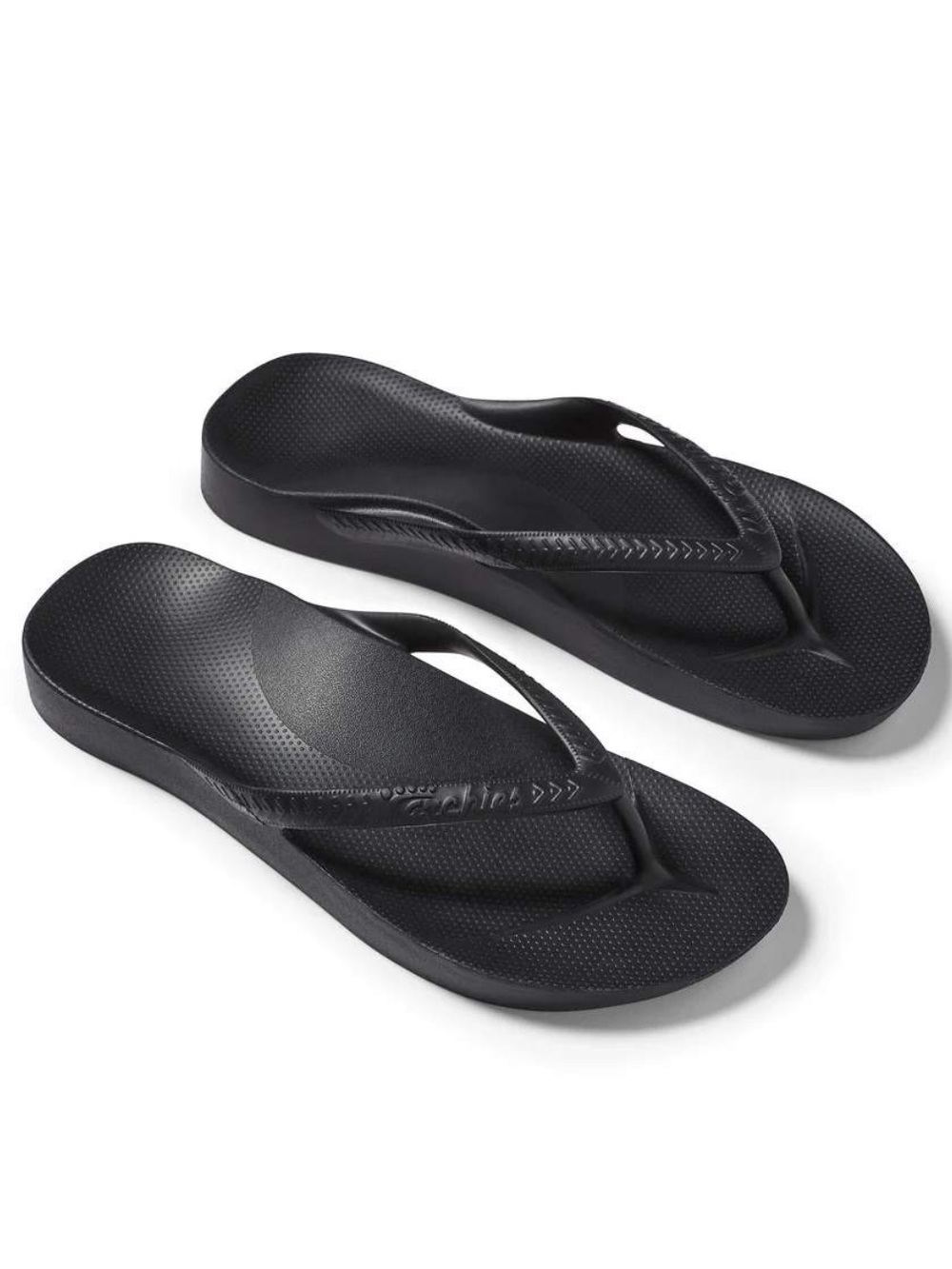 Archies Arch Support Flip Flops Black Mens  14 New With Tags